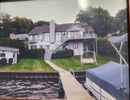 a house with trees in the background