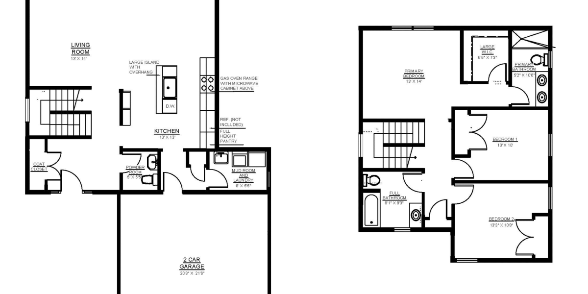 Main Floor & Upper Level Floor Plan