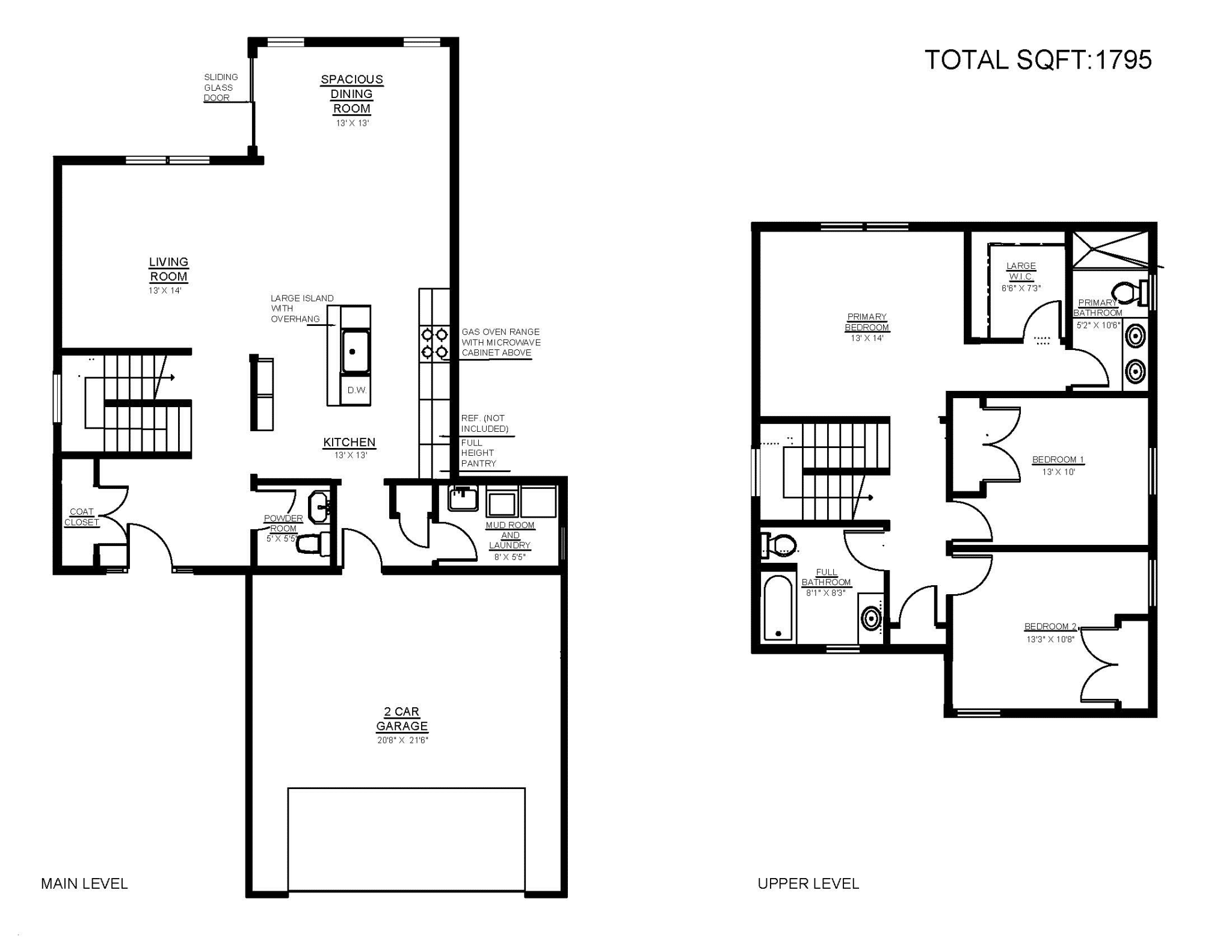 Main Floor & Upper Level Floor Plan
