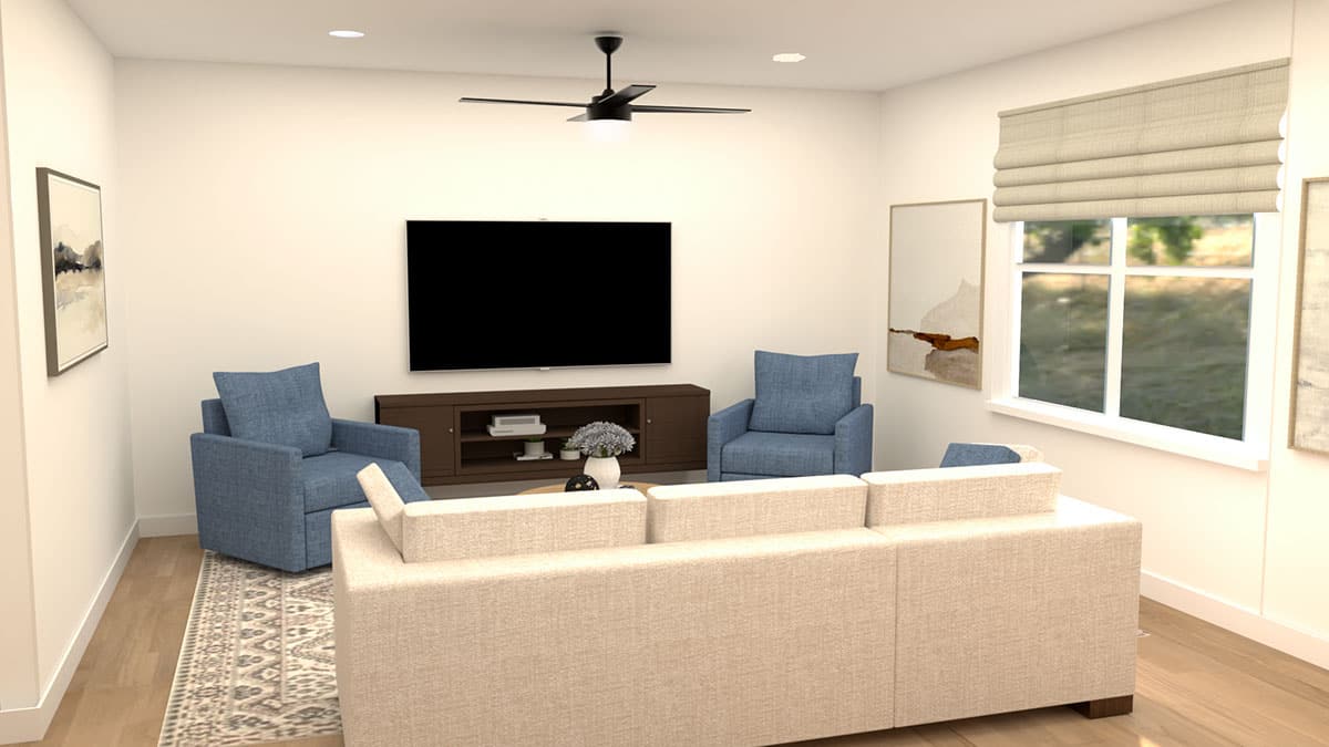 living room with window
